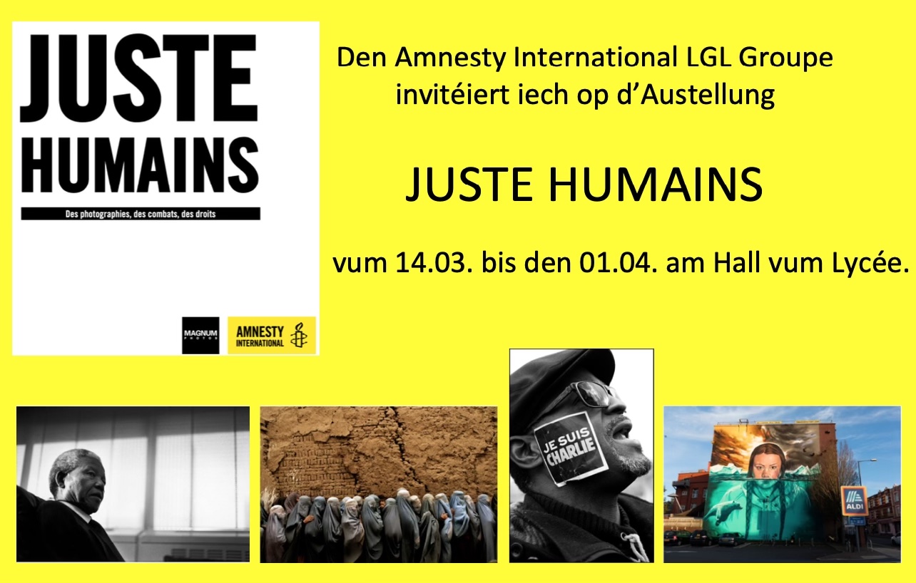 Exposition « Juste humains » du 14 mars au 1er avril 2022