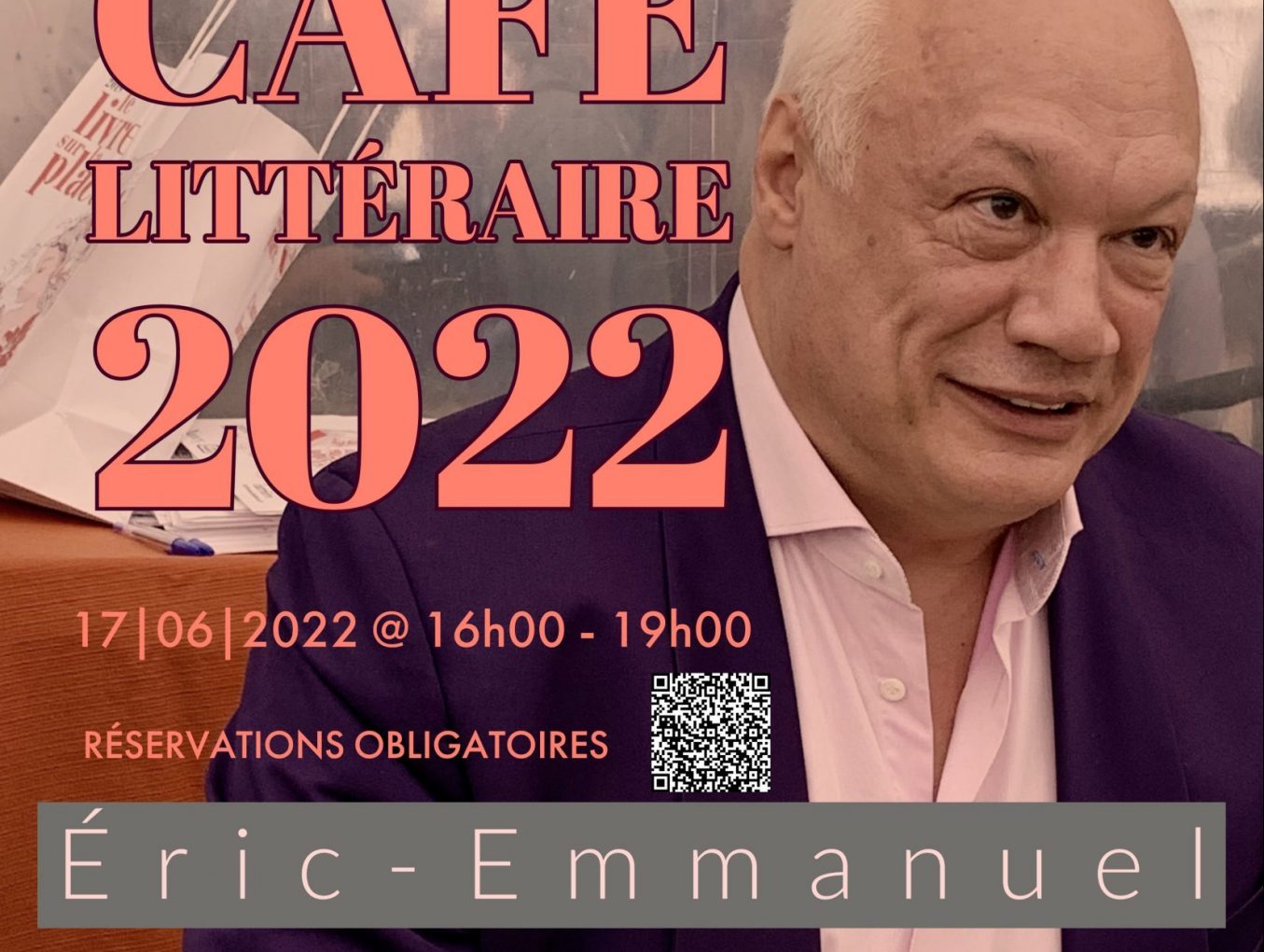 Café littéraire 2022 / Éric-Emmanuel Schmitt