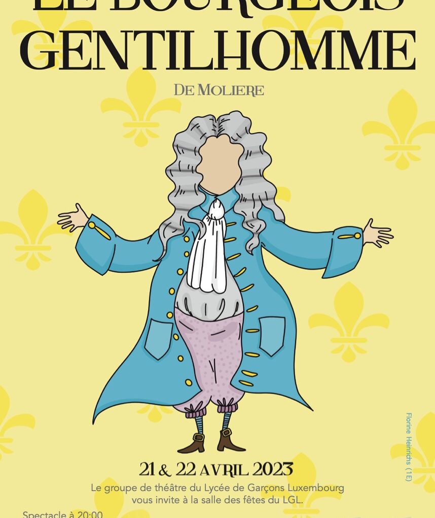 Le Bourgeois Gentilhomme de Molière au LGL le 21 et 22 avril 2023