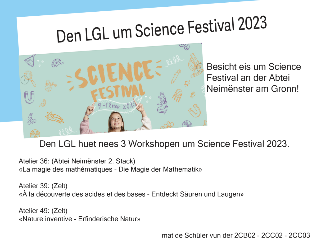 LGL au Science Festival 2023